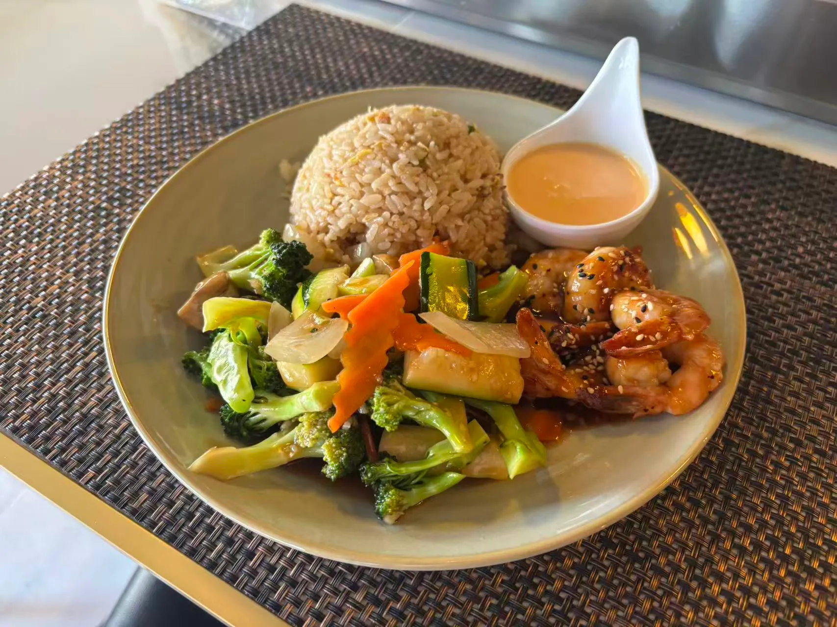 Hibachi Shrimp Entrée at Roll & Bowl, Japanese Restaurant in Richmond